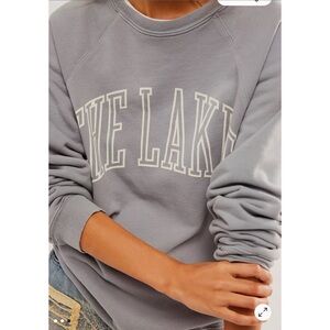 Free People Retro Brand “THE LAKES” Sweatshirt FLAWED